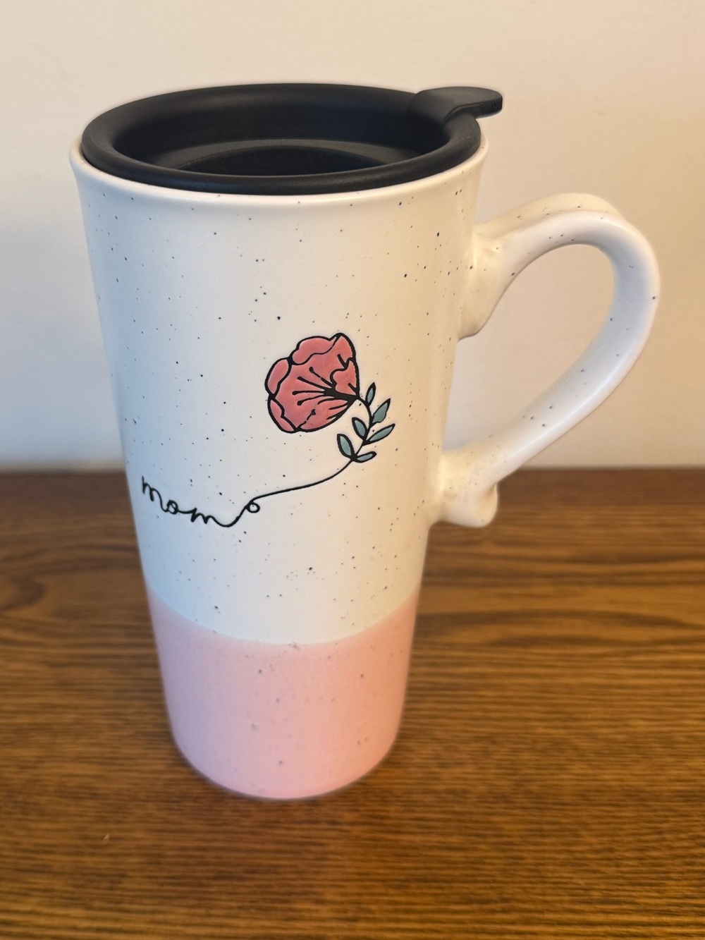 Travel Mug with Lid - 18oz Pink Floral